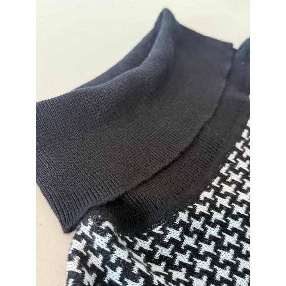 Michael Kors Women’s Size L Turtleneck Cotton Blend Sweater in Black/White - Picture 11 of 11